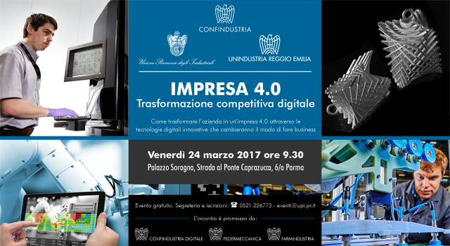 Fa tappa a Parma il roadshow di Confindustria: ''Impresa 4.0: trasformazione competitiva