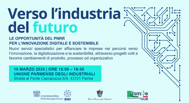 Convegno: Verso l'industria del futuro: le opportunit del PNRR per l'innovazione digitale e sostenibile - 18 marzo ore 15